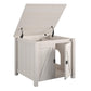 Farmington Rustic Farmhouse Litter Box Enclosure for Cats - Ivory Pine