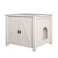 Farmington Rustic Farmhouse Litter Box Enclosure for Cats - Ivory Pine