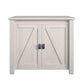 Farmington Rustic Farmhouse Litter Box Enclosure for Cats - Ivory Pine