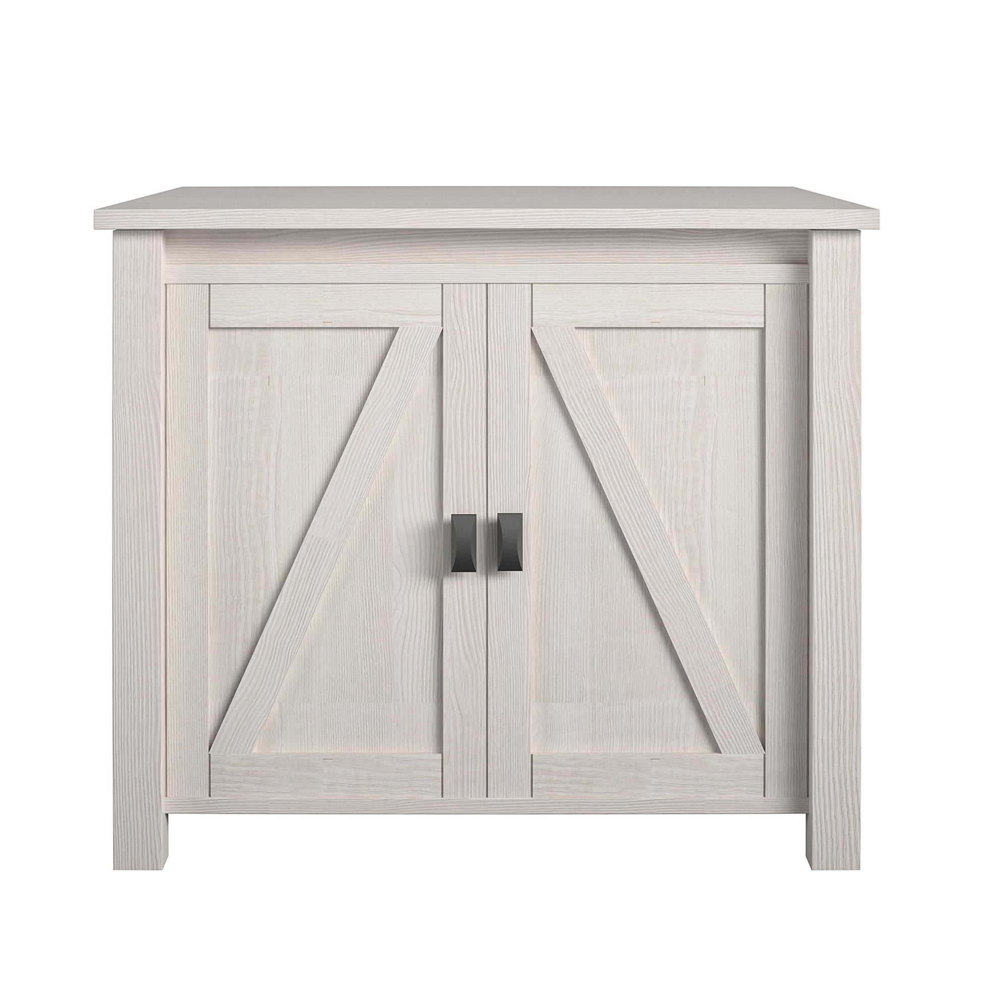 Farmington Rustic Farmhouse Litter Box Enclosure for Cats - Ivory Pine