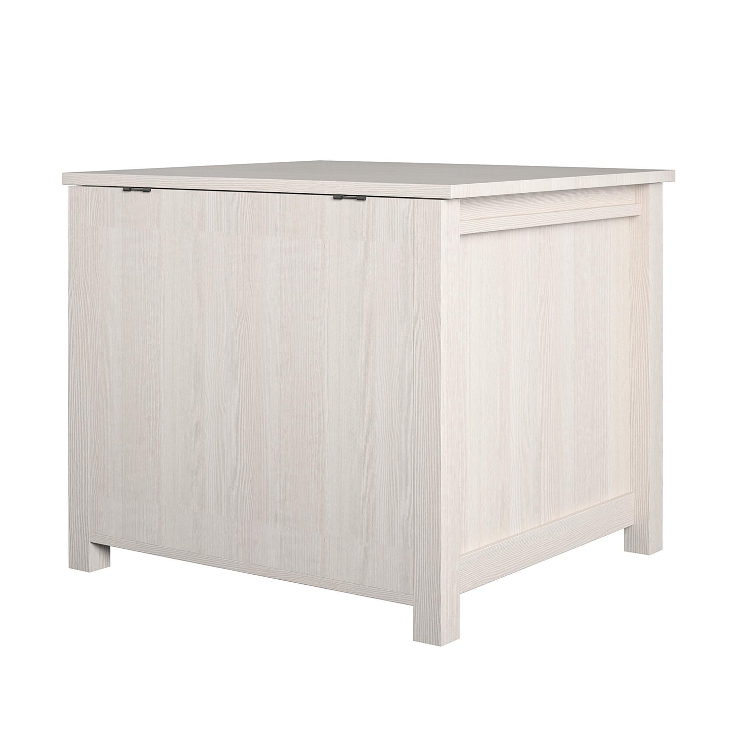 Farmington Rustic Farmhouse Litter Box Enclosure for Cats - Ivory Pine