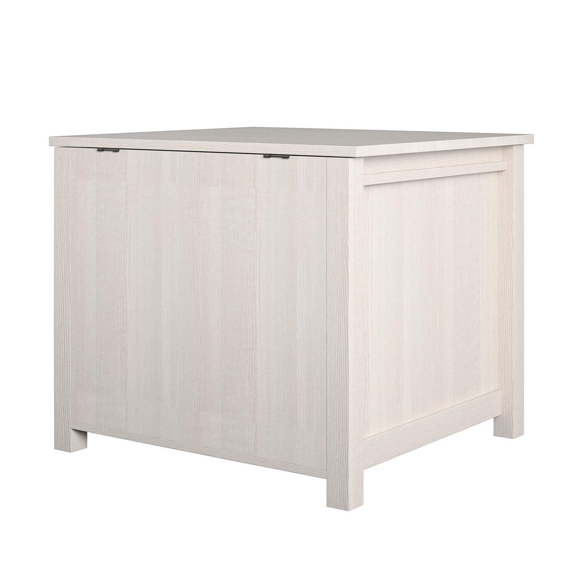 Farmington Rustic Farmhouse Litter Box Enclosure for Cats - Ivory Pine