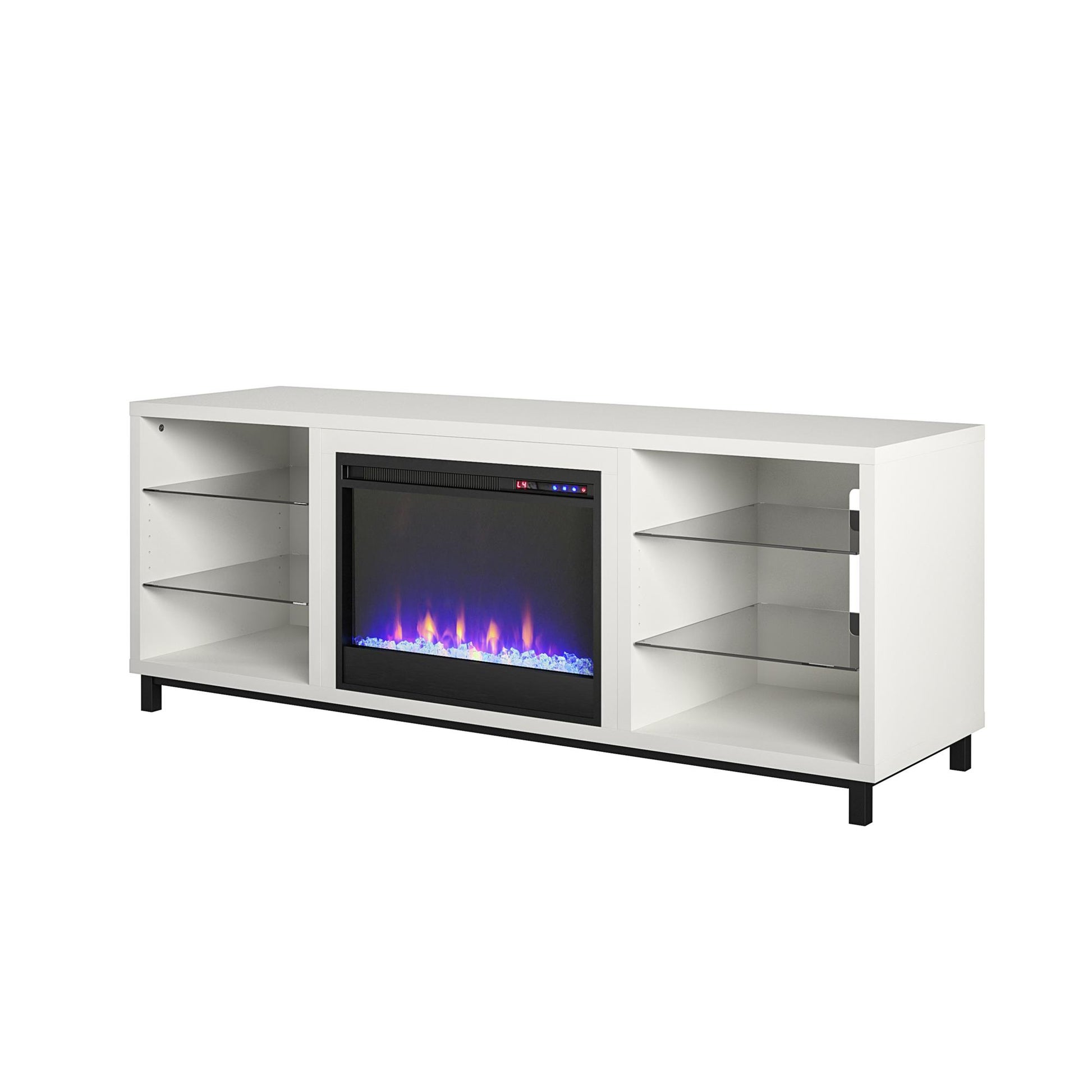 Cosmoliving by Cosmopolitan Westchester Fireplace TV Stand for TVs up to 65", White - White