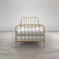 Monarch Hill Wren Metal Bed with Curved Scrollwork Design - Gold - Twin