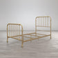 Monarch Hill Wren Metal Bed with Curved Scrollwork Design - Gold - Twin