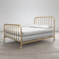 Monarch Hill Wren Metal Bed with Curved Scrollwork Design - Gold - Full