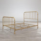 Monarch Hill Wren Metal Bed with Curved Scrollwork Design - Gold - Full