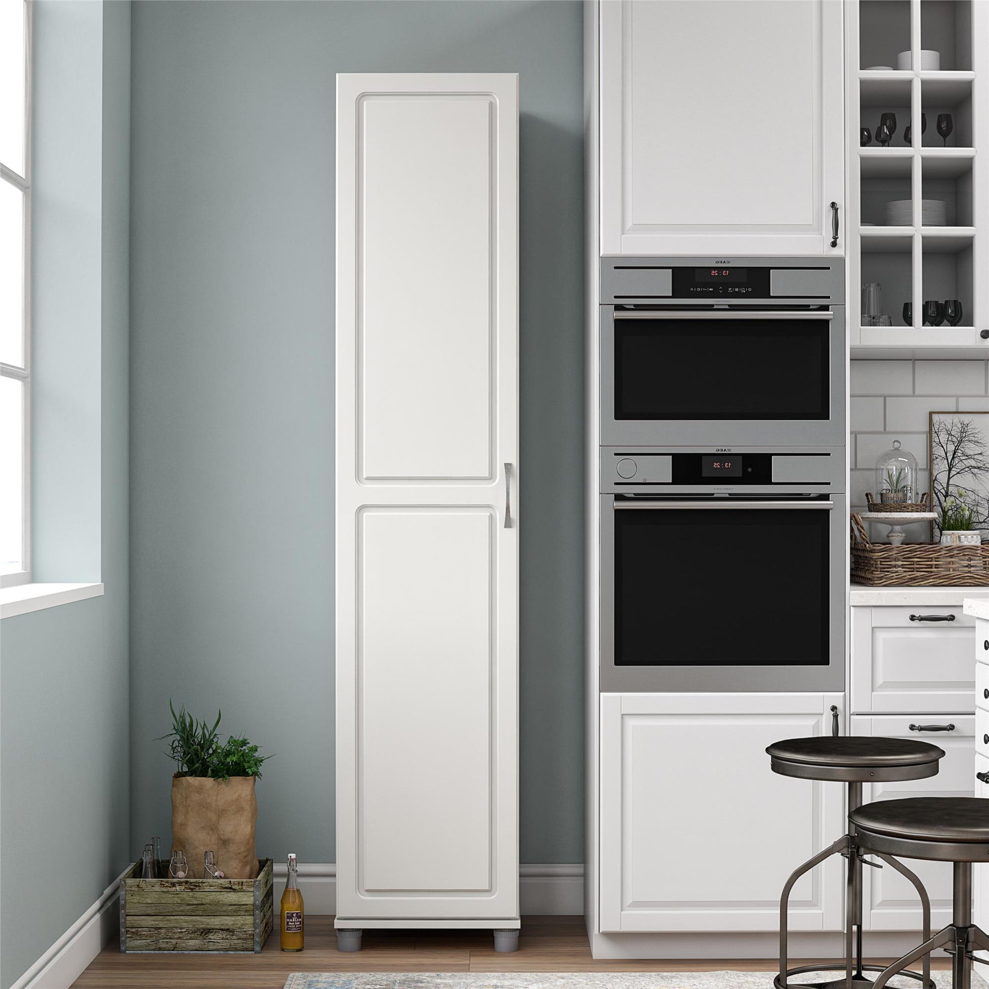Kendall 16 Inch Multipurpose Storage Cabinet with 5 Shelves - White