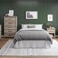 Bassinger 1 Drawer Bedroom Nightstand with Pewter Handles - Gray Oak