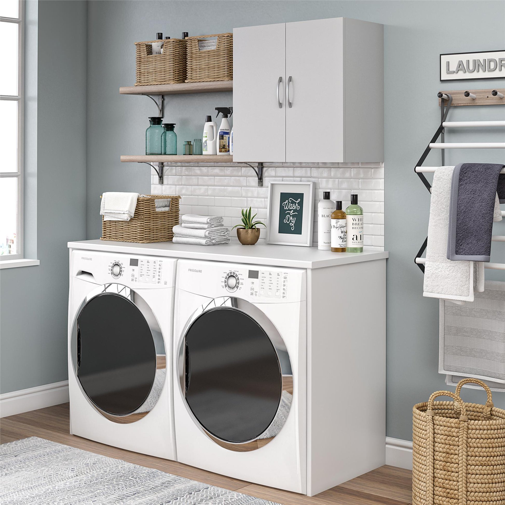 Basin 24 Inch 2 Door Wall Storage Cabinet  - Dove Gray