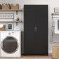 Basin 36 Inch 2 Door Utility Storage Cabinet  - White