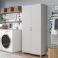 Basin 36 Inch 2 Door Utility Storage Cabinet  - Dove Gray