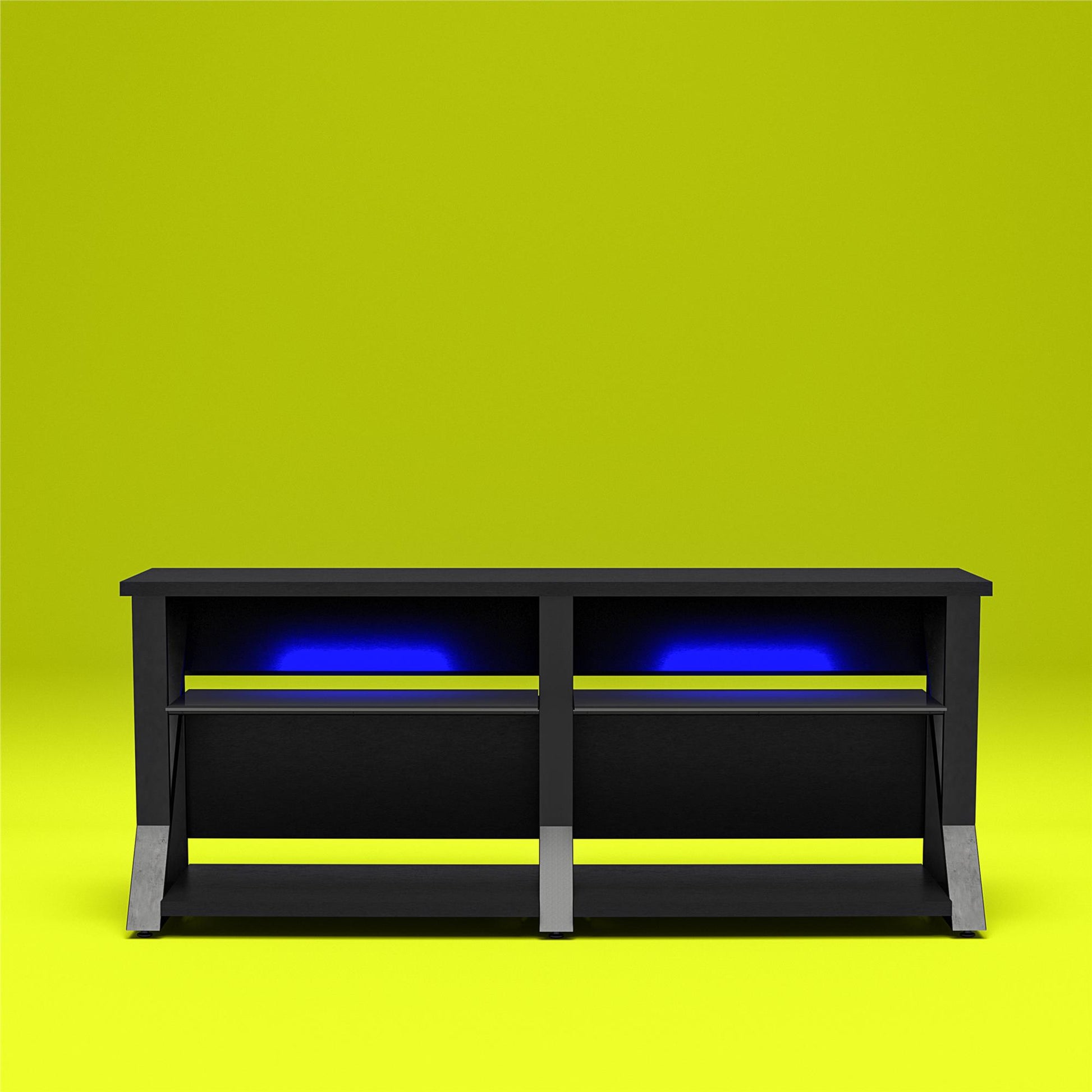 Genesis Gaming TV Stand for TVs up to 70 Inch with LED Lights - Black