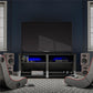 Genesis Gaming TV Stand for TVs up to 70 Inch with LED Lights - Black