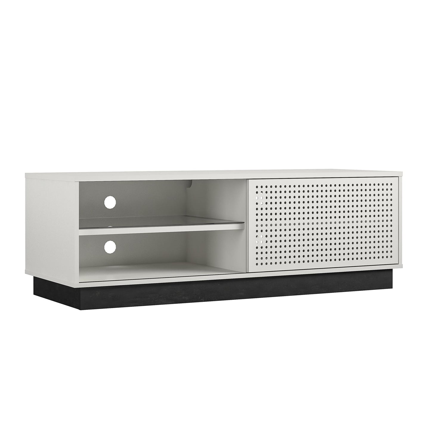 Glitch Gaming TV Stand for TVs up to 60 Inch with LED Lights - White