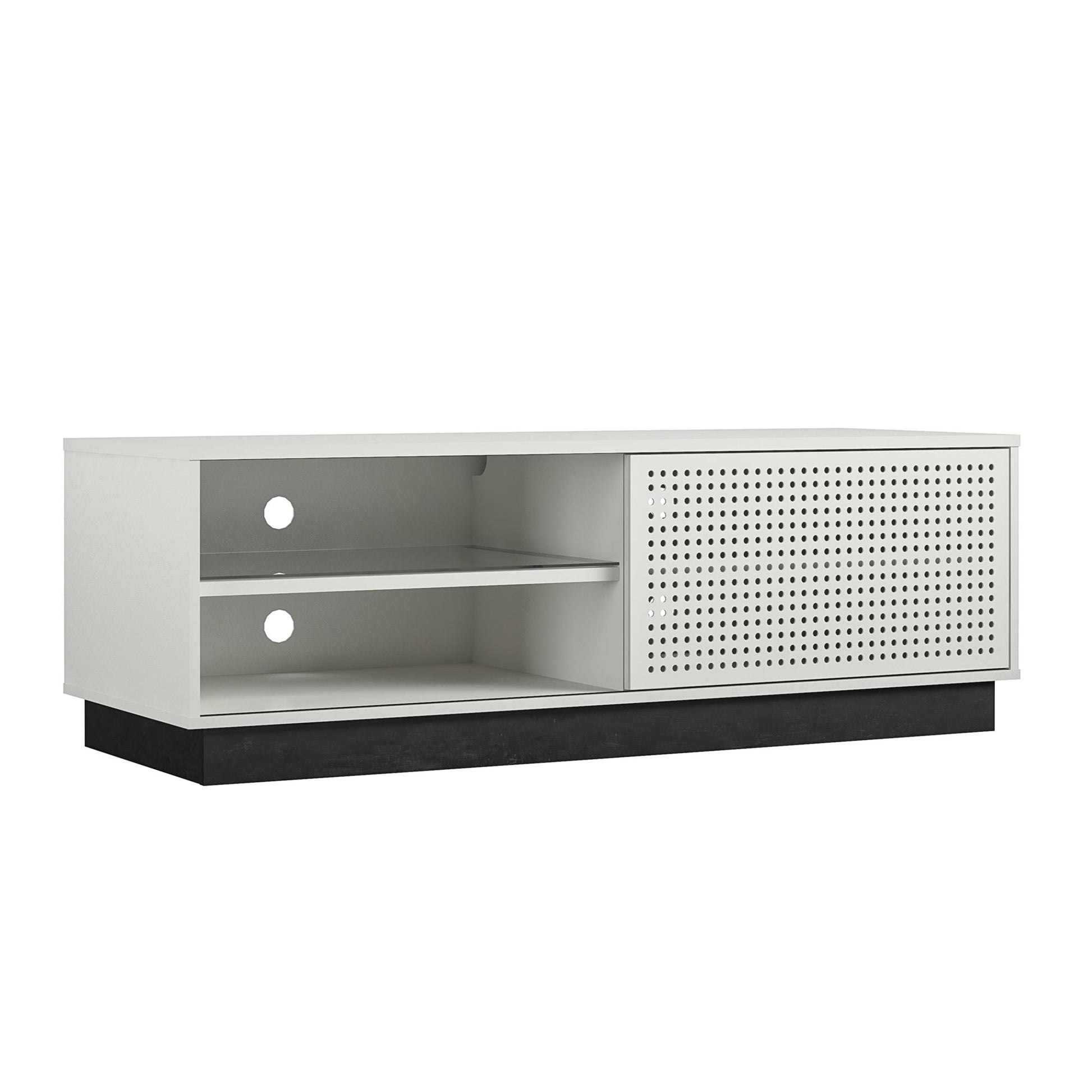 Glitch Gaming TV Stand for TVs up to 60 Inch with LED Lights - White
