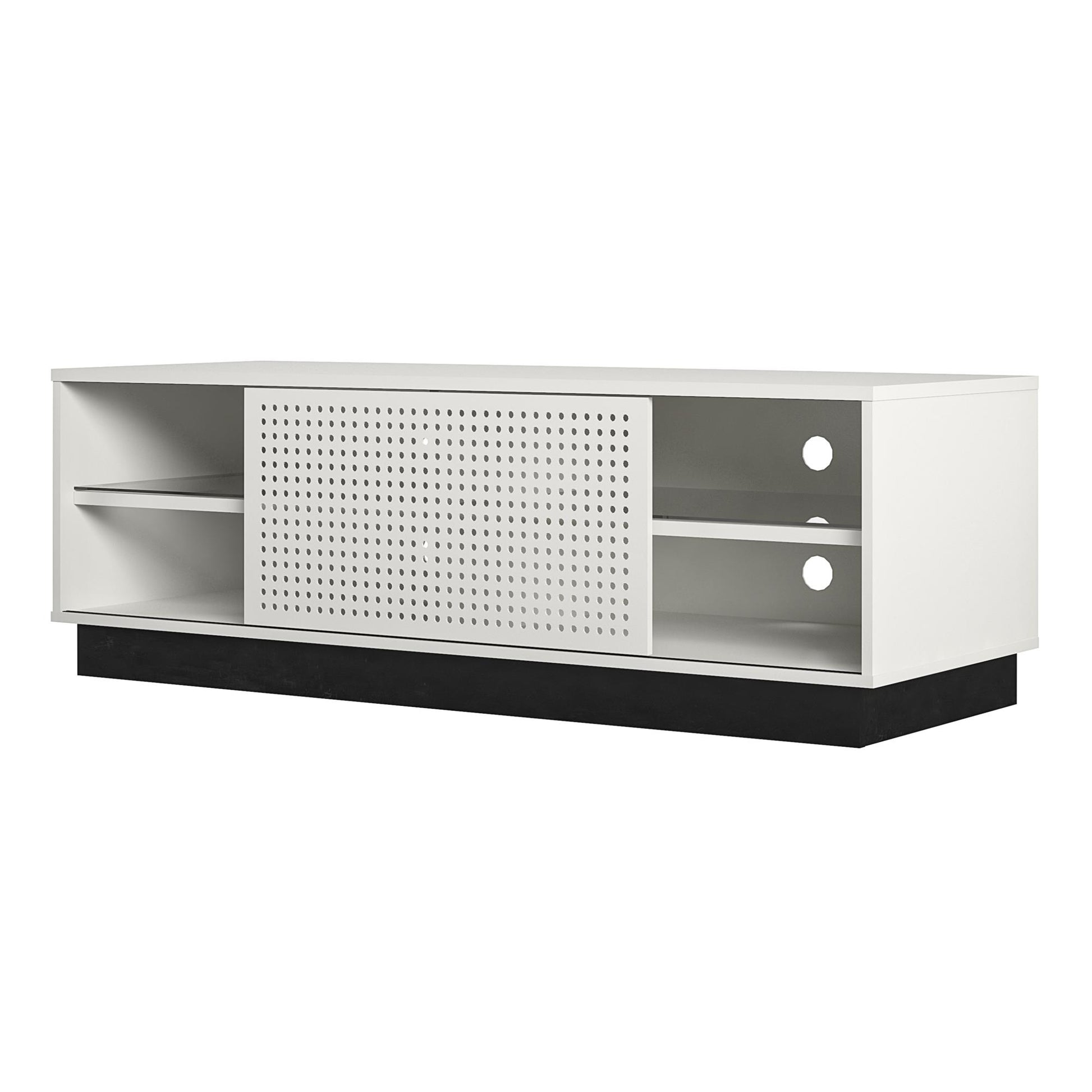 Glitch Gaming TV Stand for TVs up to 60 Inch with LED Lights - White
