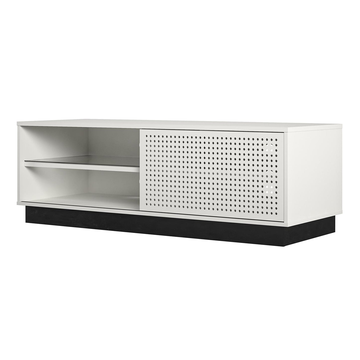 Glitch Gaming TV Stand for TVs up to 60 Inch with LED Lights - White