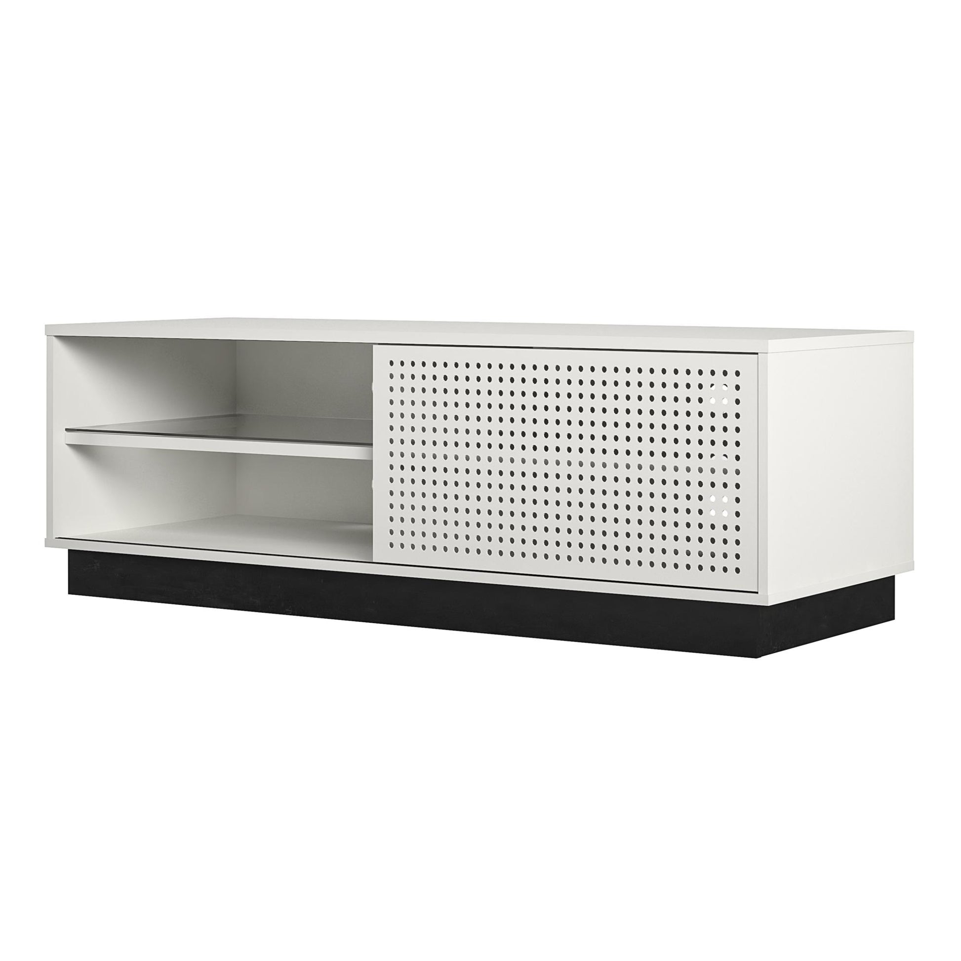 Glitch Gaming TV Stand for TVs up to 60 Inch with LED Lights - White