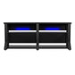 Genesis Gaming TV Stand for TVs up to 70 Inch with LED Lights - Black