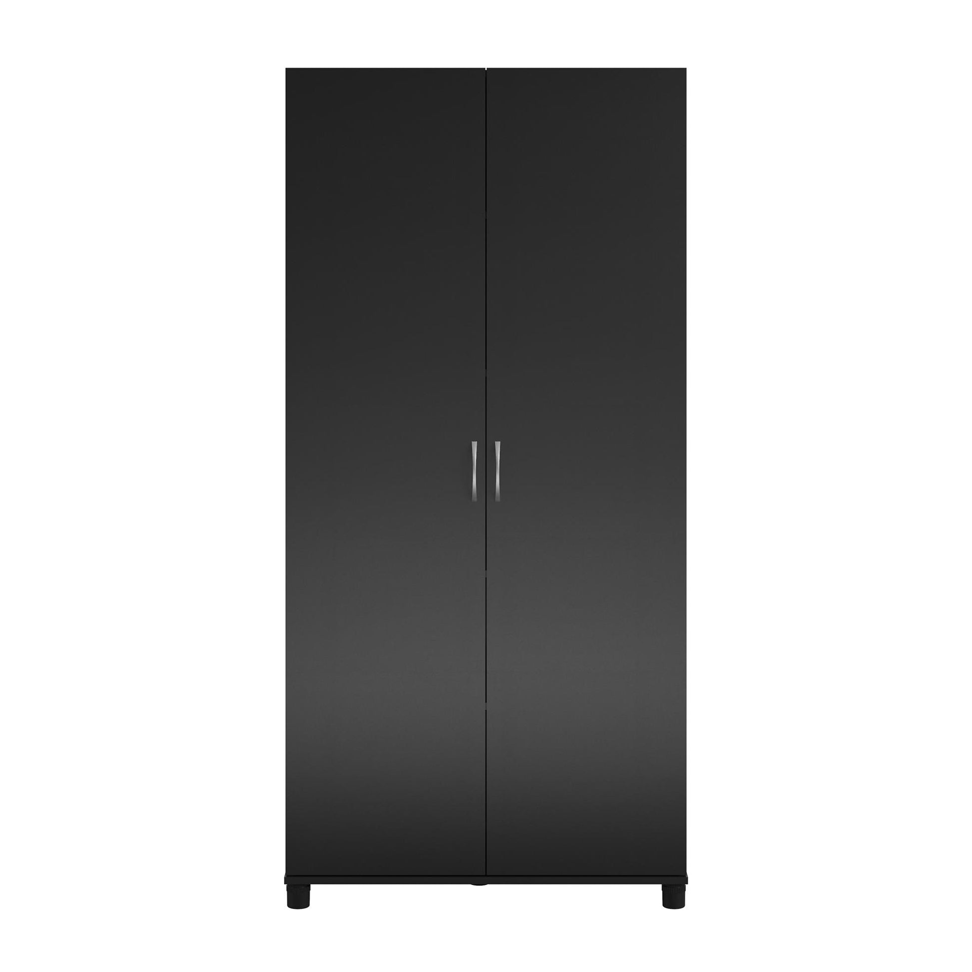 Basin 36 Inch 2 Door Utility Storage Cabinet  - Black