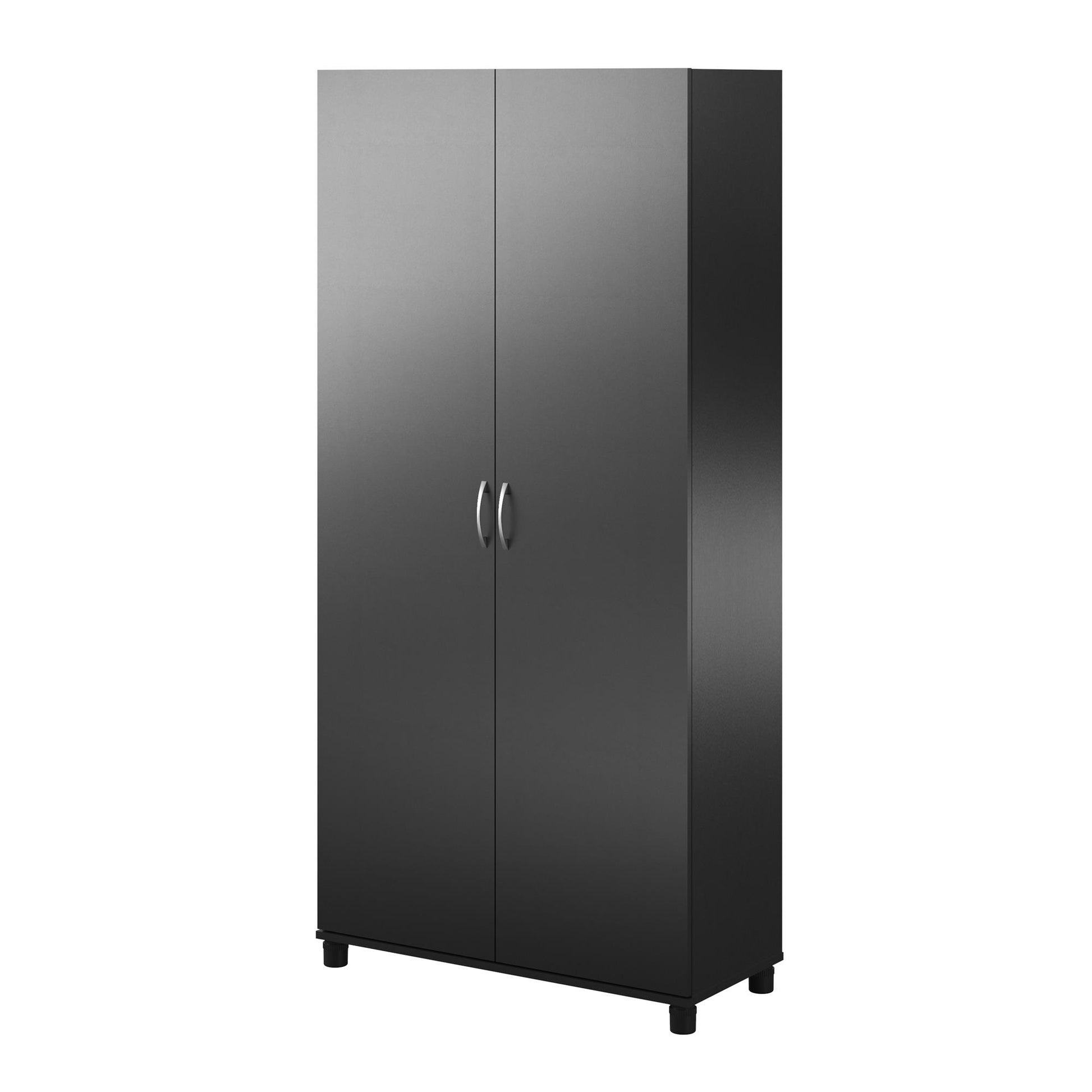 Basin 36 Inch 2 Door Utility Storage Cabinet  - Black