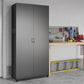 Basin 36 Inch 2 Door Utility Storage Cabinet  - Black