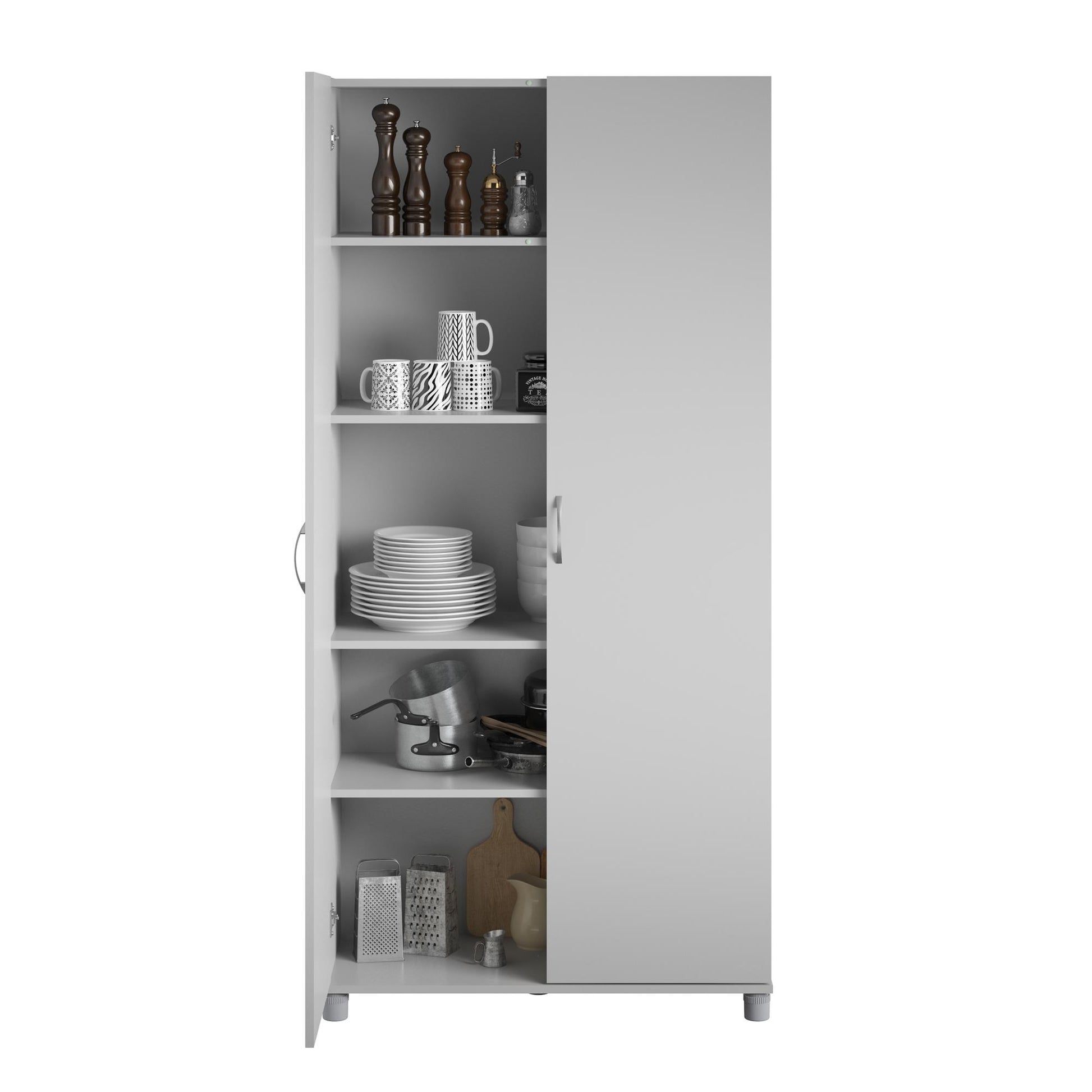 Basin 36 Inch 2 Door Utility Storage Cabinet  - Dove Gray
