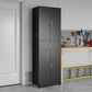 Basin 23.5 Inch Closed Storage Cabinet - Black