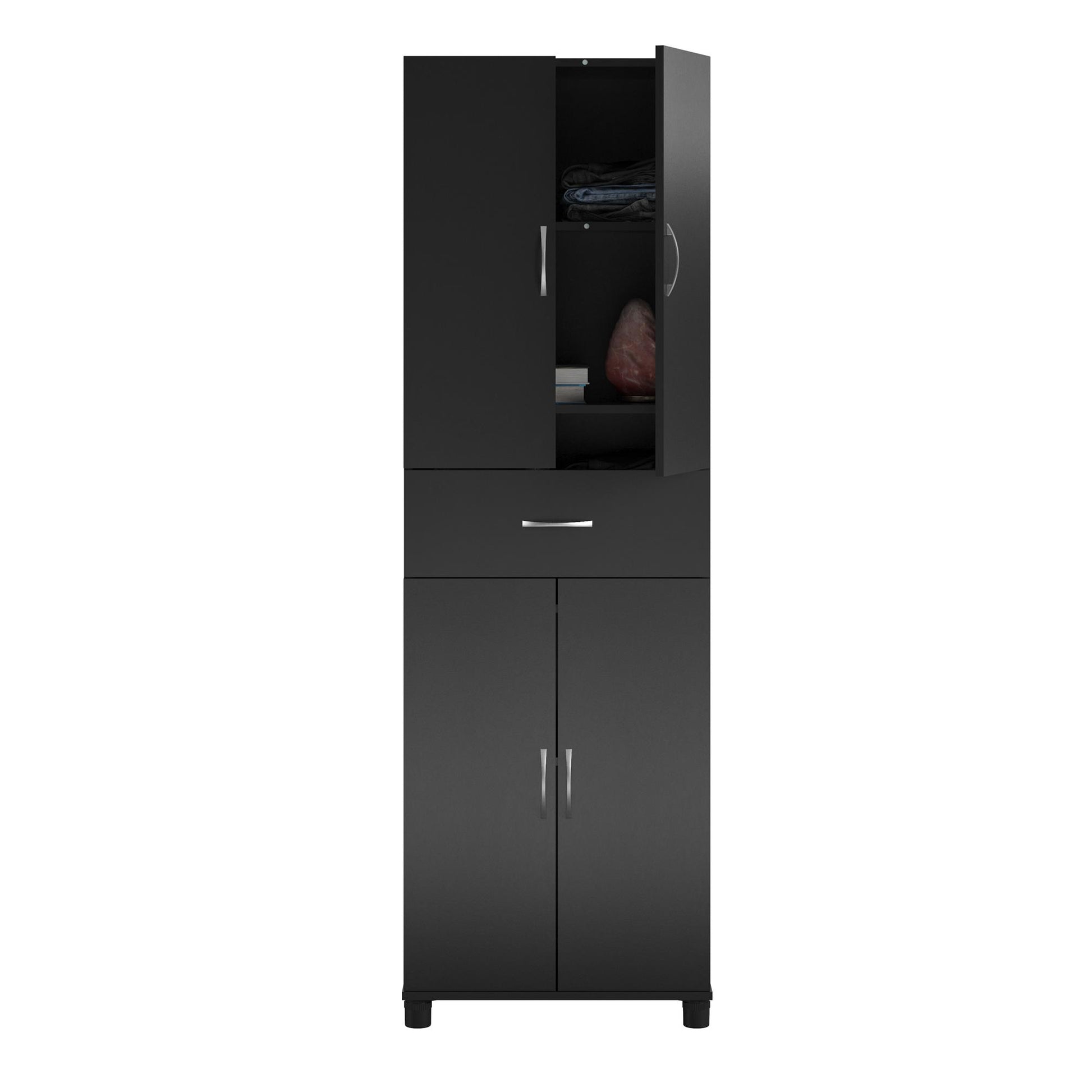 Basin 23.5 Inch Closed Storage Cabinet - Black