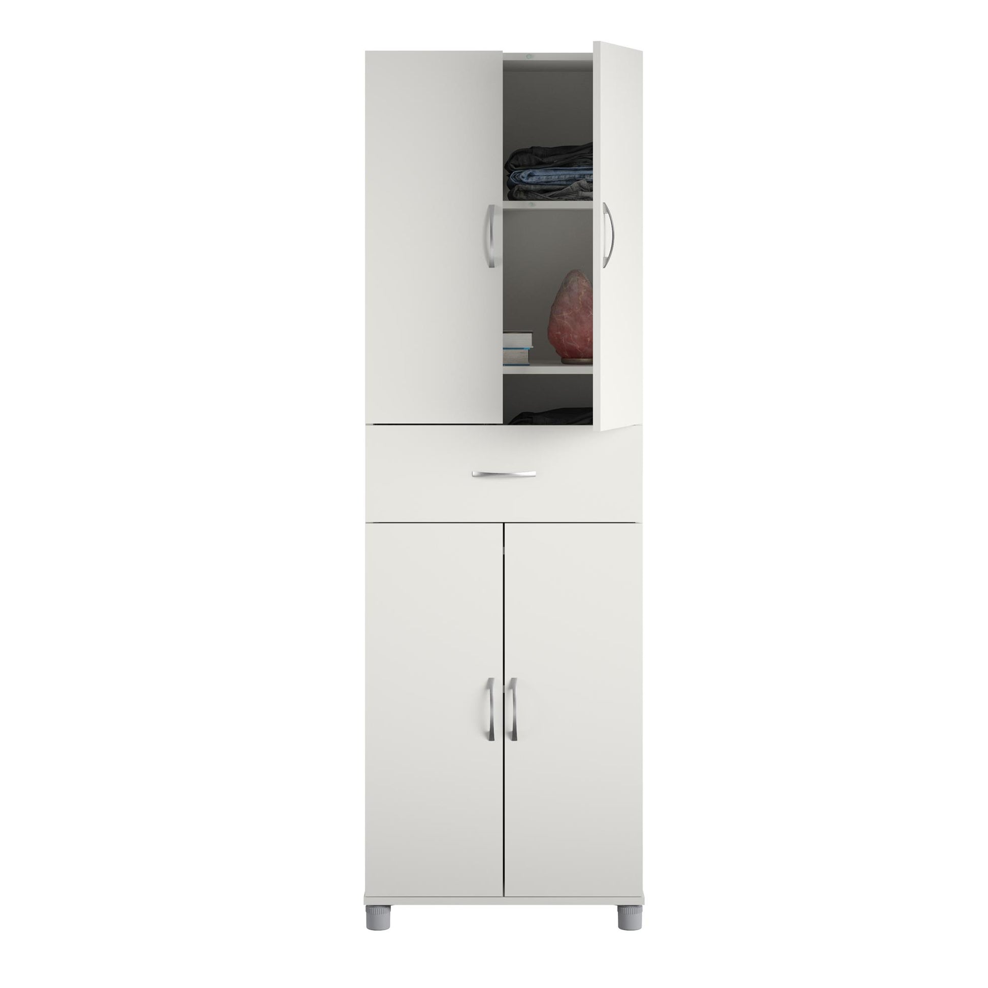 Basin 23.5 Inch Closed Storage Cabinet - White