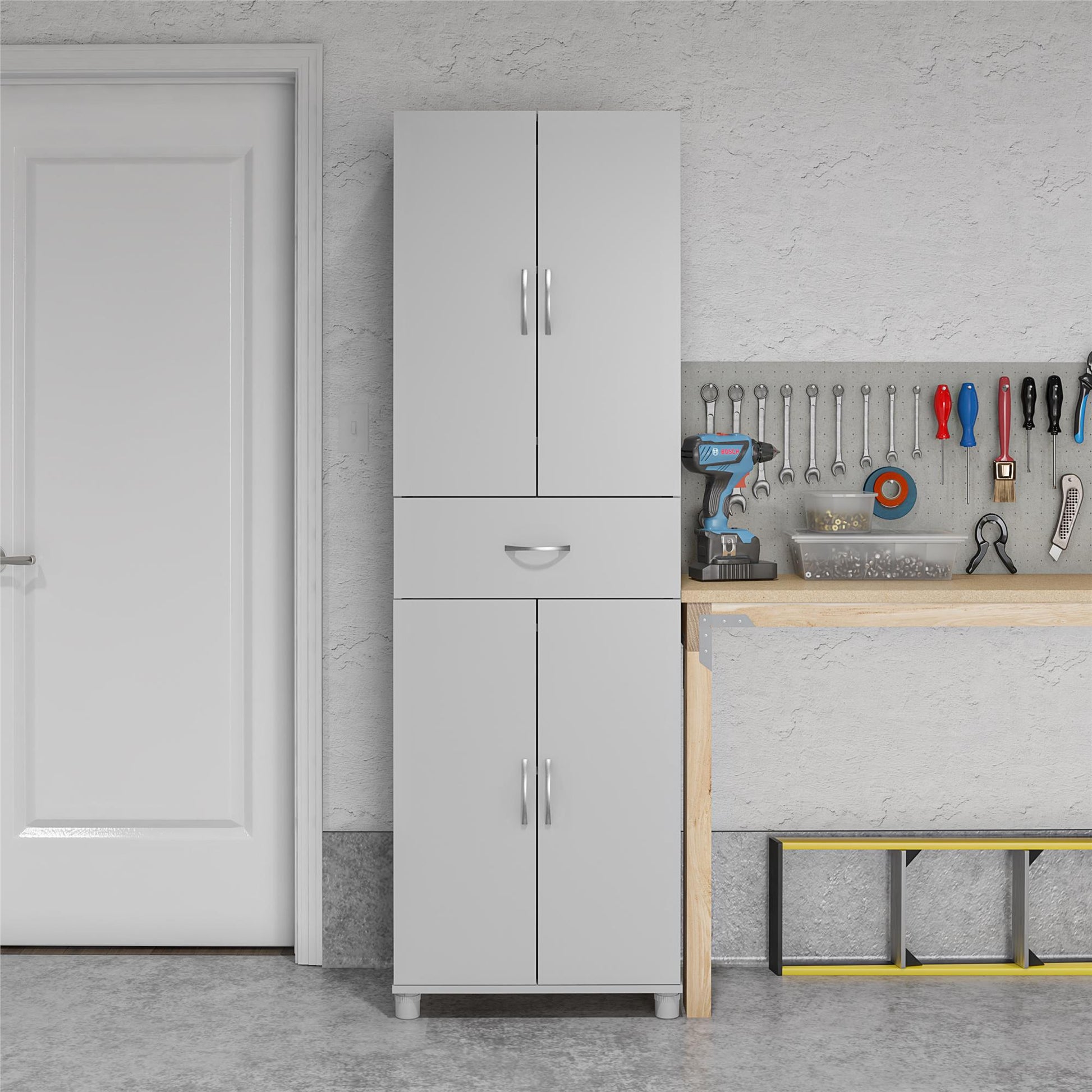 Basin 23.5 Inch Closed Storage Cabinet - Dove Gray