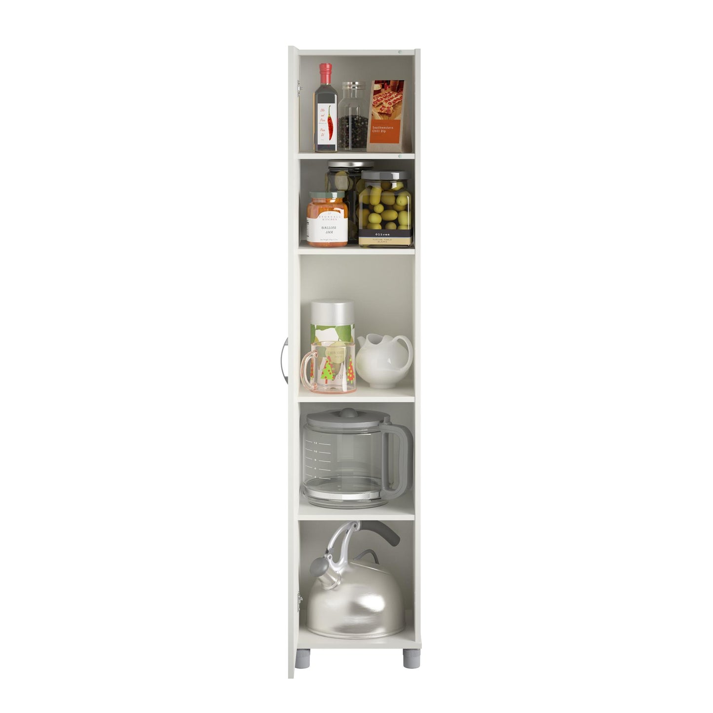 Basin 16 Inch Closed Door Utility Storage Cabinet  - White