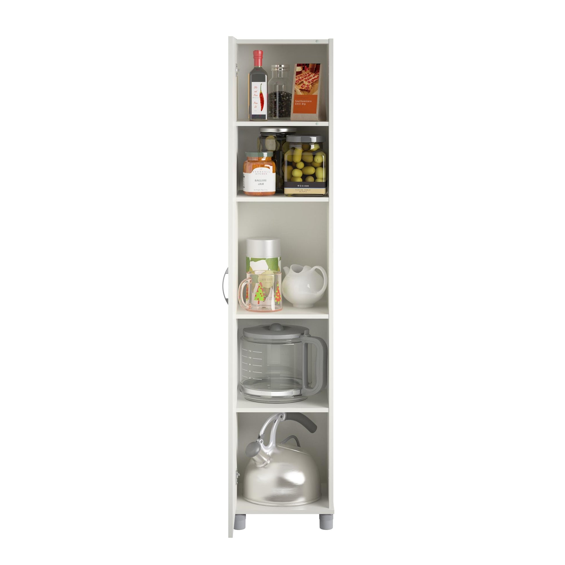 Basin 16 Inch Closed Door Utility Storage Cabinet  - White