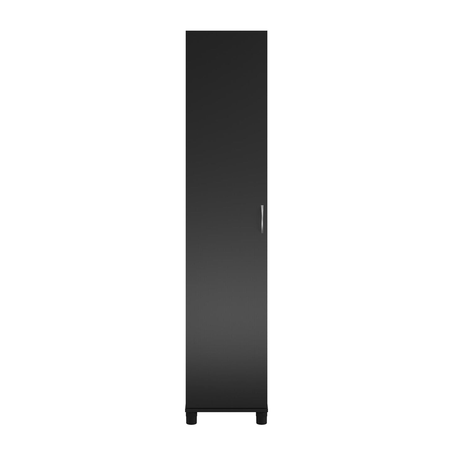 Basin 16 Inch Closed Door Utility Storage Cabinet  - Black