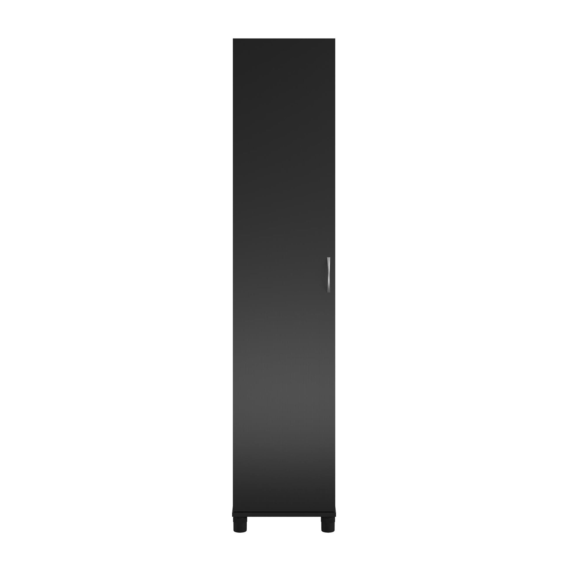Basin 16 Inch Closed Door Utility Storage Cabinet  - Black