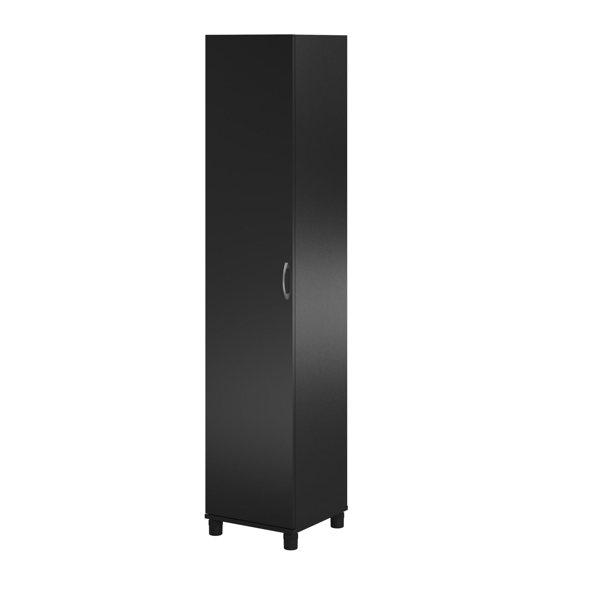 Basin 16 Inch Closed Door Utility Storage Cabinet  - Black