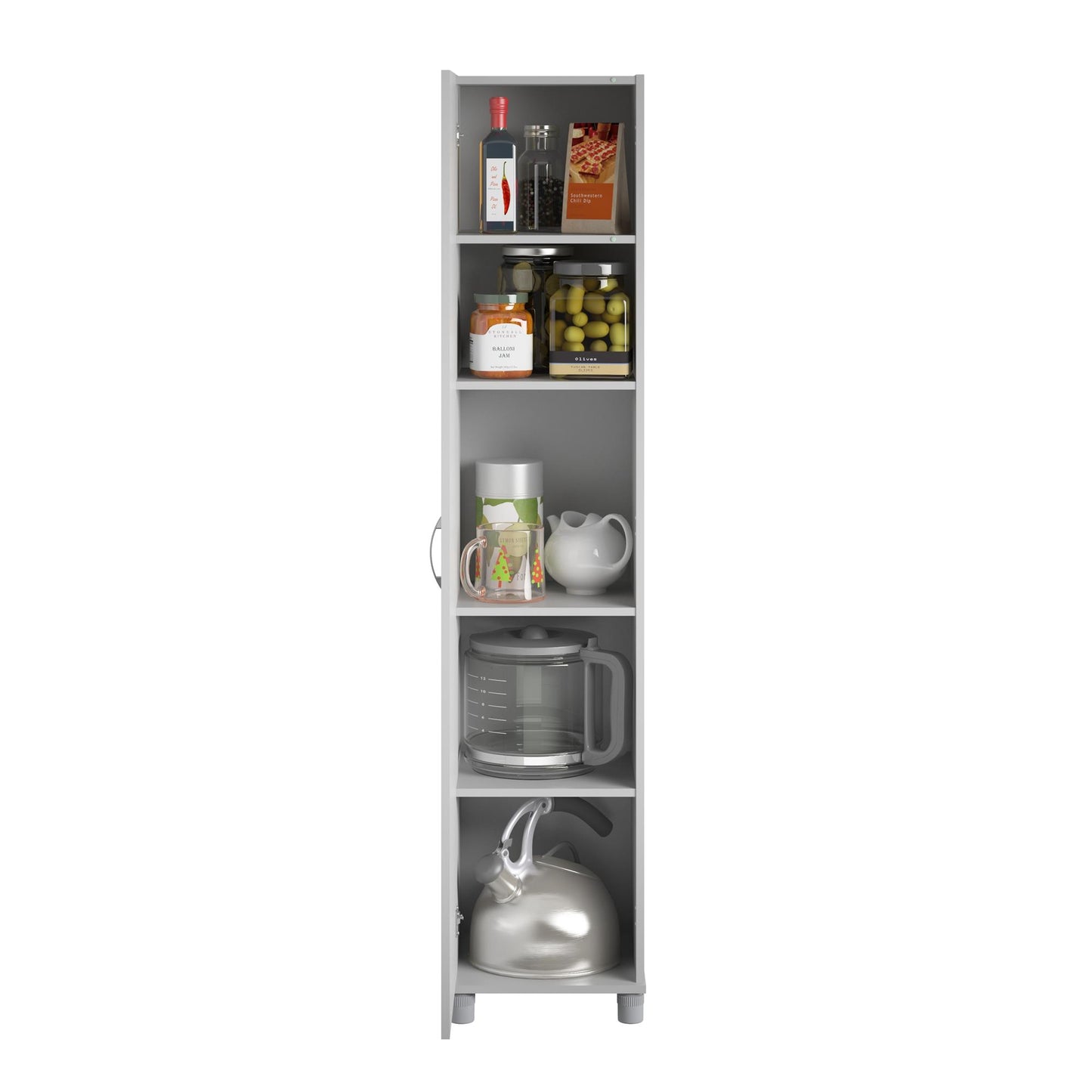 Basin 16 Inch Closed Door Utility Storage Cabinet  - Dove Gray