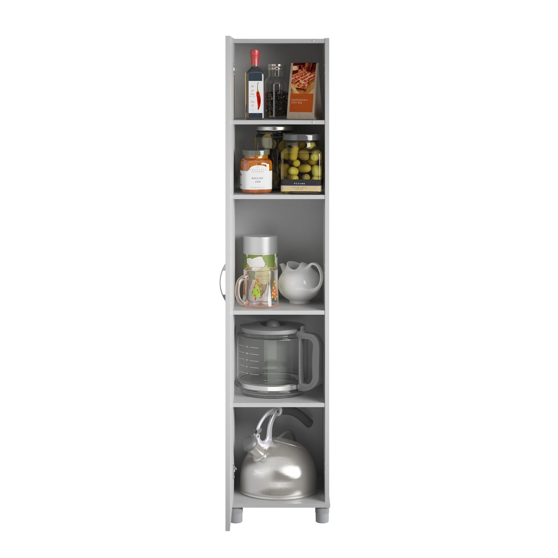 Basin 16 Inch Closed Door Utility Storage Cabinet  - Dove Gray