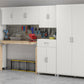 Basin 36 Inch 2 Door Utility Storage Cabinet  - White