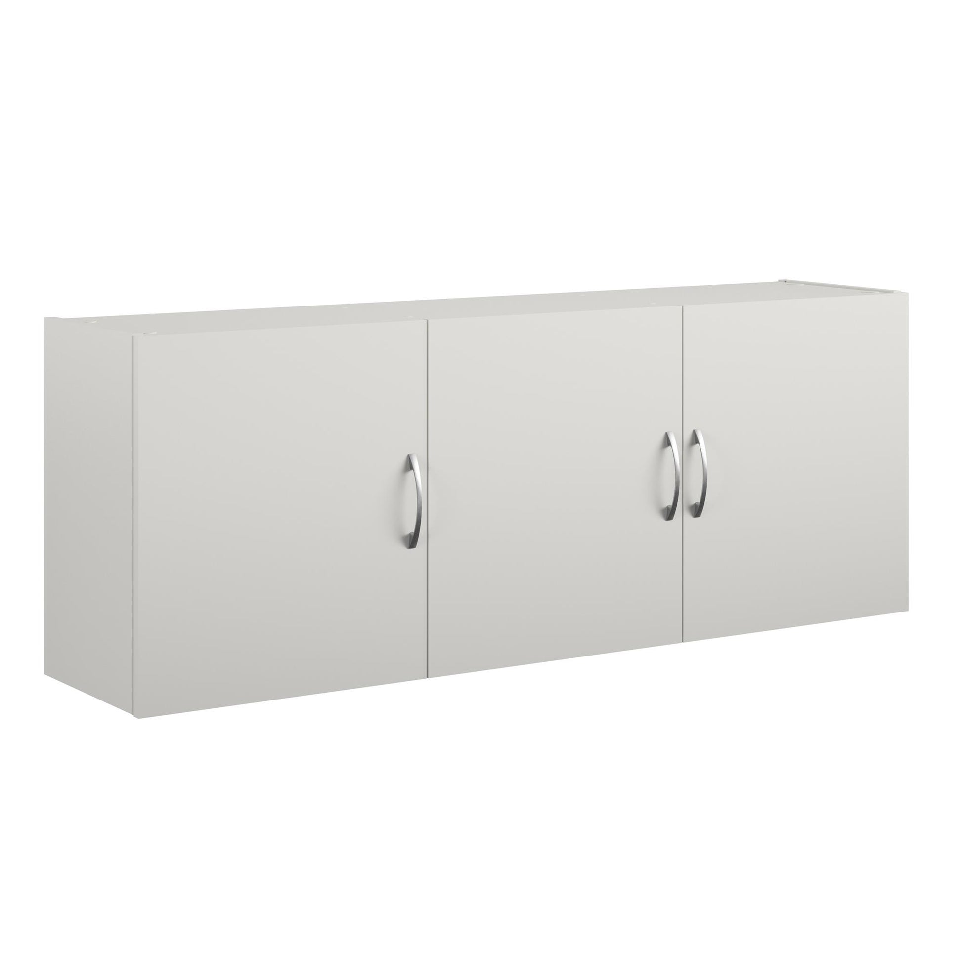 Basin 54 Inch 3 Door Wall Storage Cabinet - White