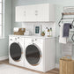 Basin 54 Inch 3 Door Wall Storage Cabinet - White