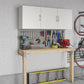 Basin 54 Inch 3 Door Wall Storage Cabinet - White