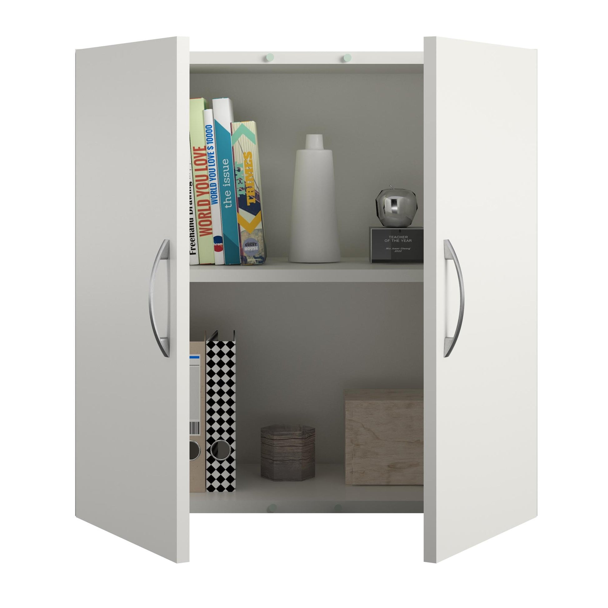 Basin 24 Inch 2 Door Wall Storage Cabinet  - White