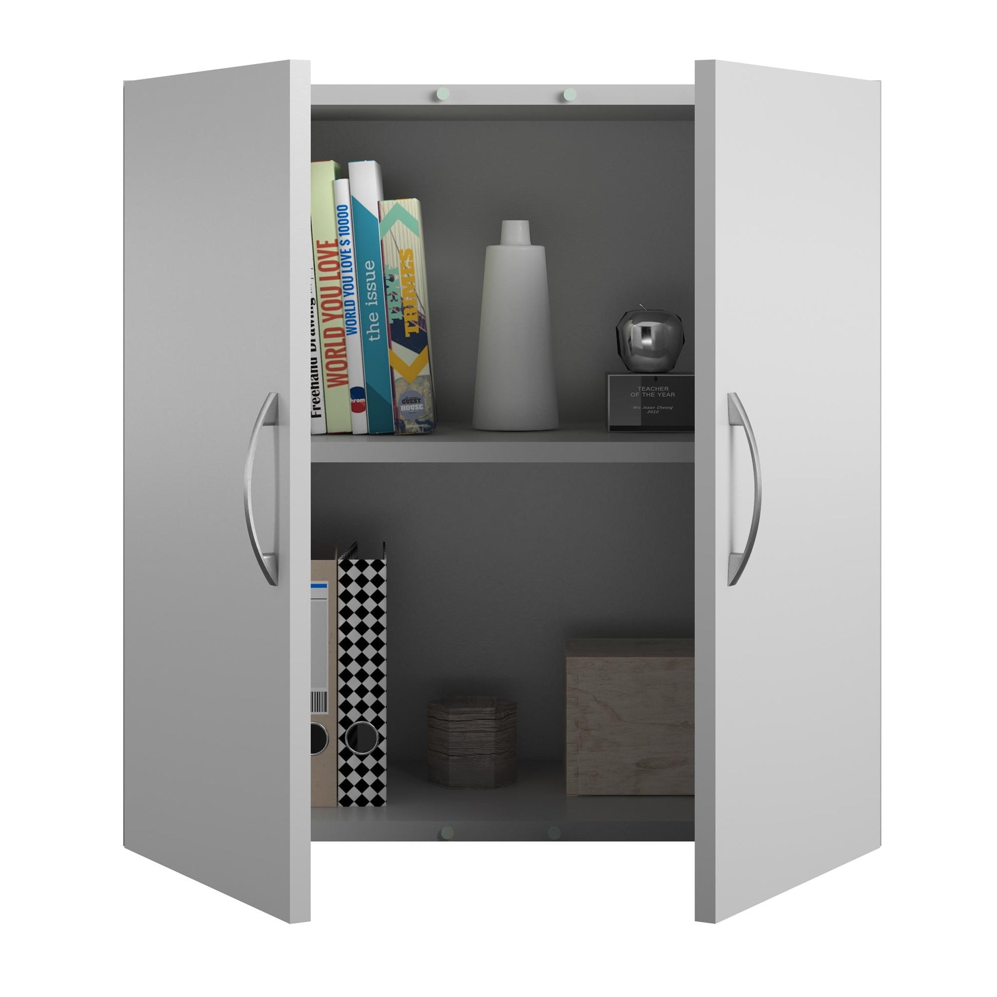 Basin 24 Inch 2 Door Wall Storage Cabinet  - Dove Gray