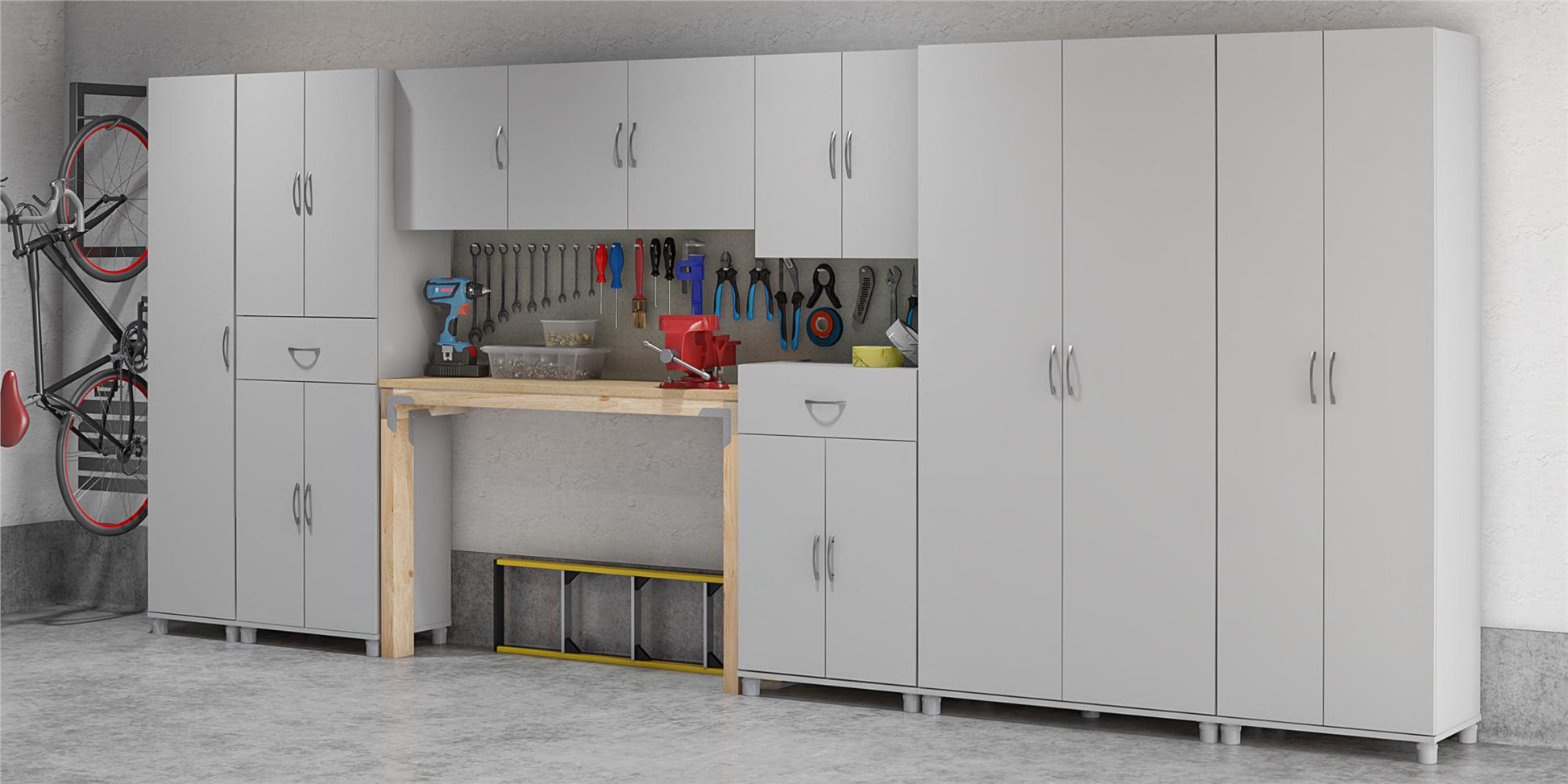 Basin 24 Inch 2 Door Wall Storage Cabinet  - Dove Gray