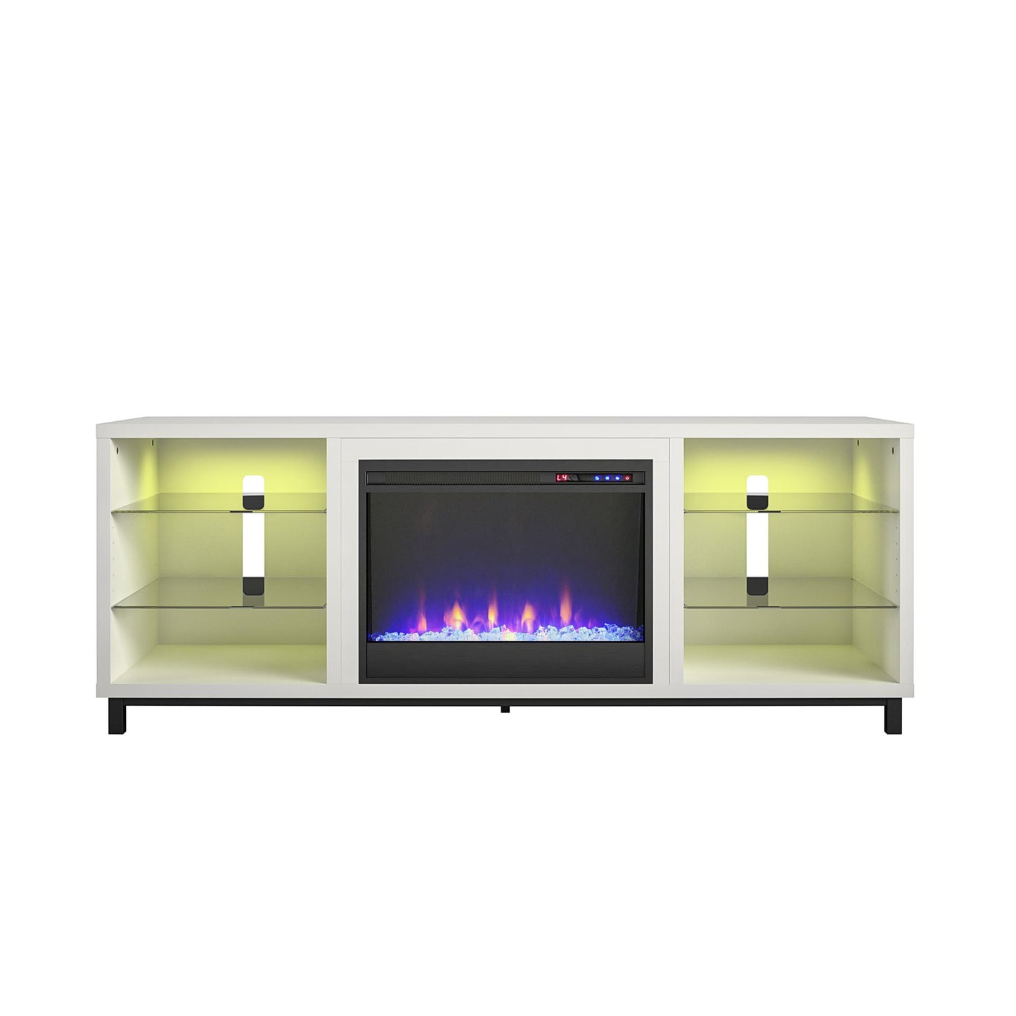 Cosmoliving by Cosmopolitan Westchester Fireplace TV Stand for TVs up to 65", White - White