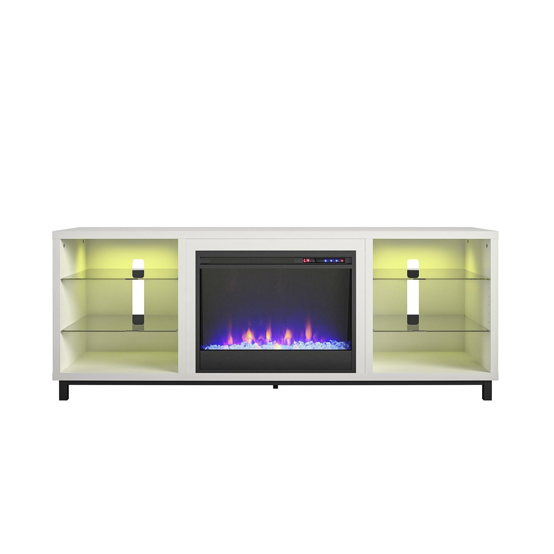 Cosmoliving by Cosmopolitan Westchester Fireplace TV Stand for TVs up to 65", White - White