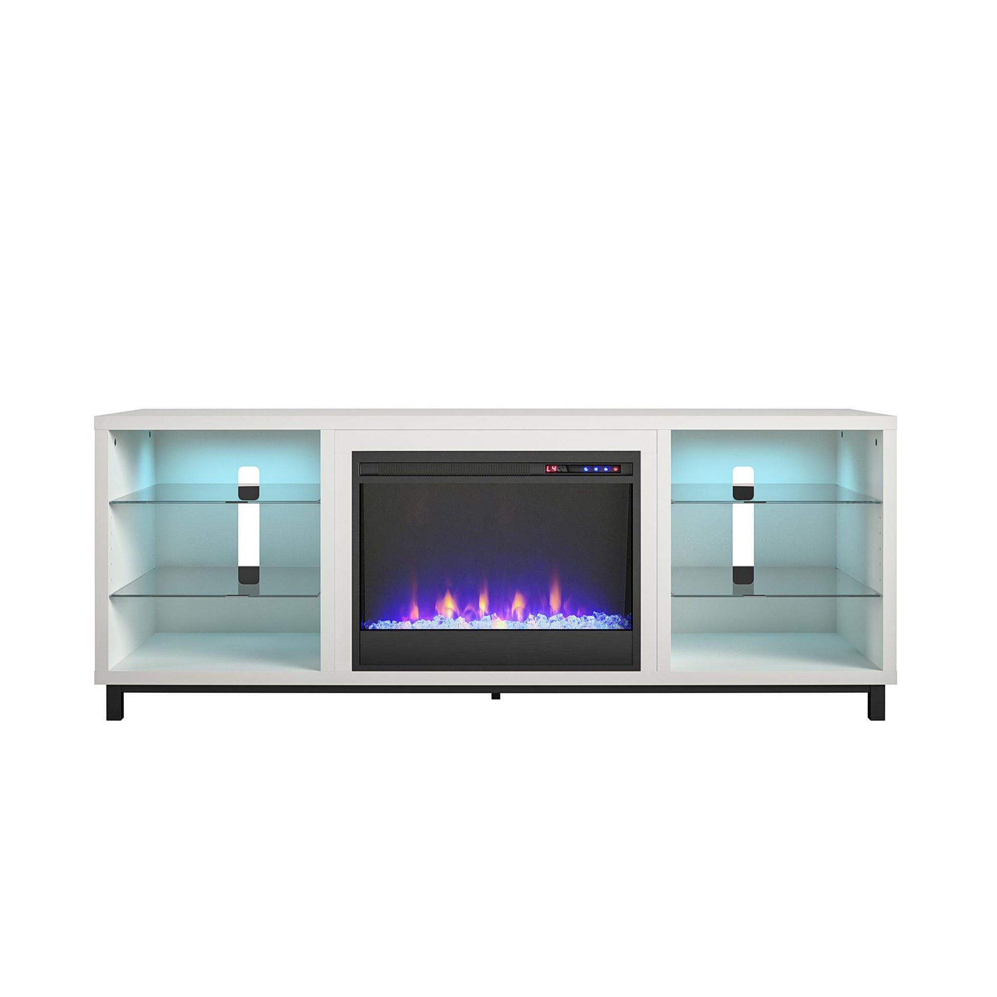 Cosmoliving by Cosmopolitan Westchester Fireplace TV Stand for TVs up to 65", White - White