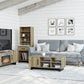 Southlander TV Stand with Fireplace for TVs up to 60 Inches - Golden Oak